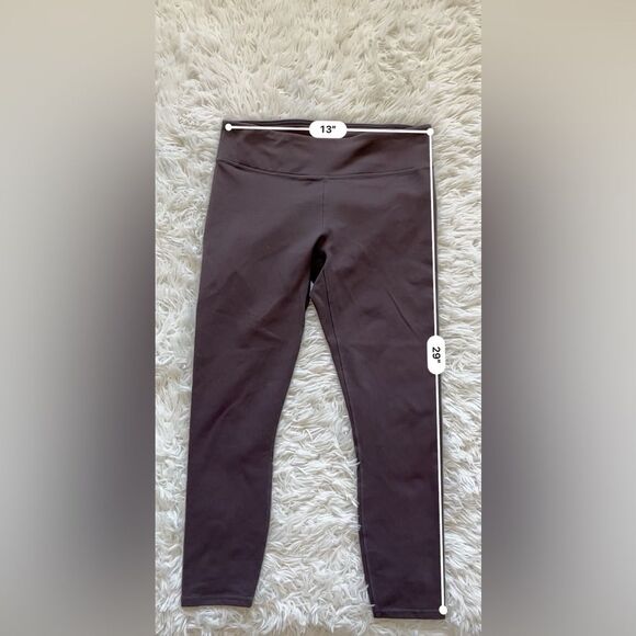 Fabletics workout leggings solid grey capri size small waist pocket - Picture 2 of 6